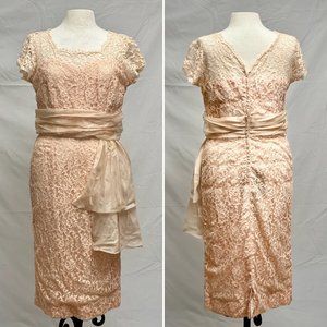 Vintage 1960 Lace Cocktail Dress Wedding Dress